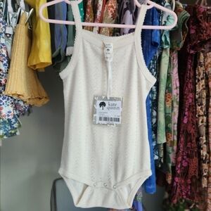 Kate Quinn Pointelle Tank bodysuit oatmeal